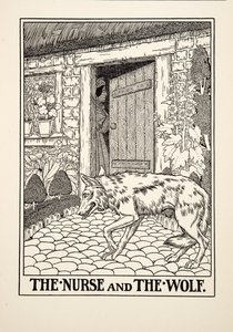 The Nurse and the Wolf, from A Hundred Fables of Aesop
