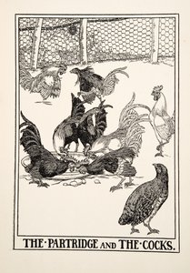 The Partridge and the Cocks, from A Hundred Fables of Aesop