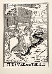The Snake and the File, from A Hundred Fables of Aesop, published 1903 by Percy J. Billingshurst