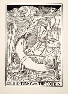 The Tunny and the Dolphin, from A Hundred Fables of Aesop