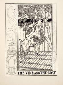 The Vine and the Goat, from A Hundred Fables of Aesop