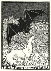 Fables of La Fontaine: The bat and the two weasels by Percy James Billinghurst