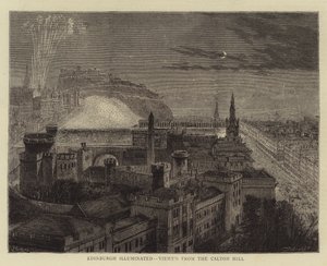 Edinburgh Illuminated, viewed from the Calton Hill
