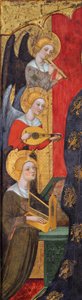 Madonna with Angels Playing Music (detail), ca 1380 by Pere Serra