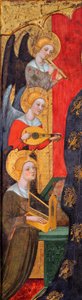 Madonna with Angels Playing Music (Detail) by Pere Serra (active around 1357-1406) by Pere Serra