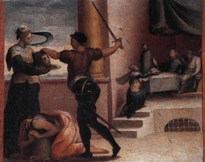 Salome and beheaded St John the Baptist