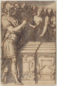 Alexander Consecrating the Altars for the Twelve Olympian Gods by Perino del Vaga