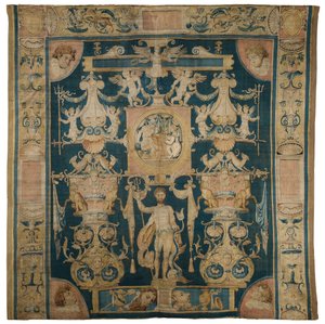 Allegorical tapestry depicting Neptune from the Doria Grotesques series, Brussels, c.1545-50 by Perino del Vaga