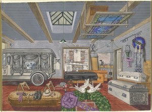 Garage of Funeral Parlor, 1917