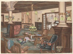 Hollywood Hotel Lobby, 1902