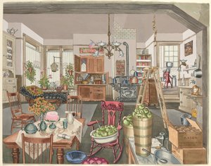 Semi-Rural Kitchen and Dining Room, 1910