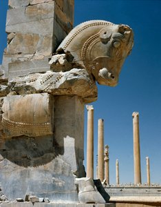 Achaemenid bull-shaped capital of column, 6th century BC