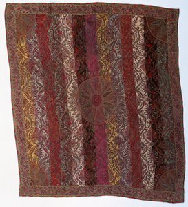 An Embroidered Moon Shawl by Persian School