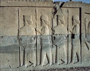 Imperial guard. Reliefs of the eastern staircase of the Apadana, 6th century BC