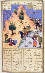 Iskandar Comforting the Dying Dara, from Firdawsis Shanaman