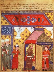 Pavilion tents erected by Ghazan Khan in 1302, from a book by Rashid ad-Din