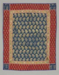 Parrot on a Rose Spray Repeat by Persian School