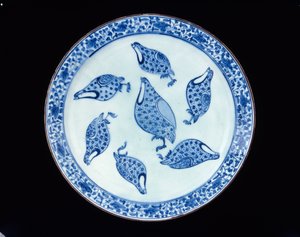 Partridge Dish, Iran, Safavid period, 18th century