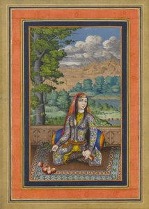Portrait of a Persian Lady, Folio from the Davis Album, c.1736-37 by Persian School