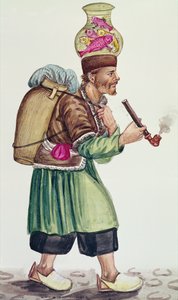The fishmonger by Persian School