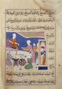 Preparation of sweets for the Sultan of Mandu, from a manuscript on Indian cookery by Persian School