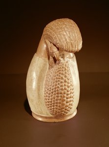 Incan pottery vessel shaped as an ear of corn
