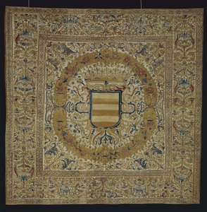 Large Hanging with Crown and Escutcheon