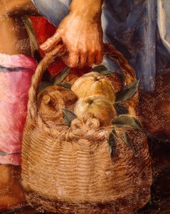 Basket of Fruit (detail) by Peter (1548 1628) Candid