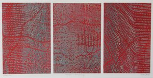 Triptych in Red and Grey by Peter A Ford