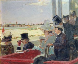 Horseracing, 1902 by Peter Alexandrovich Nilus