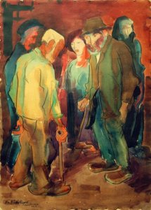 Farmers in Arrode by Peter August Böckstiegel