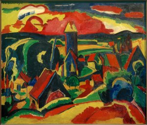 Dornberg (View from Mühlenberg to Kirchdornberg) by Peter August Böckstiegel