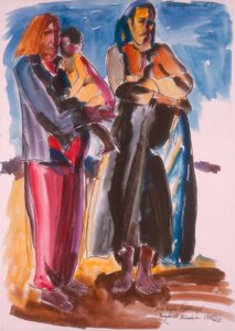 Female Figures by Peter August Böckstiegel
