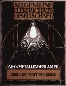 Advertising Poster for the General Electric Company [AEG] 1910 by Peter Behrens