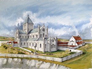 Old Sarum Cathedral by Peter Dunn