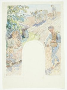 Agriculture. Draft for a Planned Fresco in Faaborg