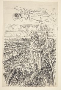 The Priest Hans Madsen crossing to Horneland by Peter Hansen