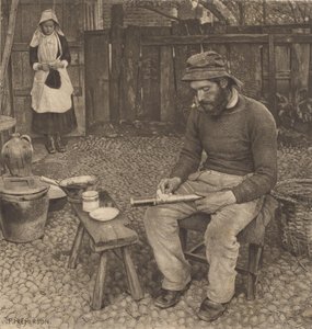 A Fisherman at Home by Peter Henry Emerson