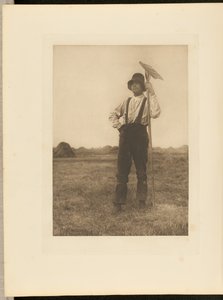 Haymaker with Rake. Norfolk. by Peter Henry Emerson