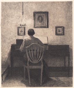 Playing Lady by Peter Vilhelm Ilsted