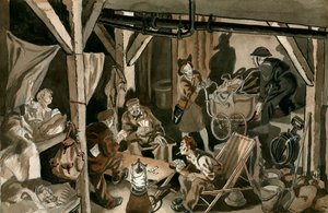 Bomb shelter during the blitz by Peter Jackson