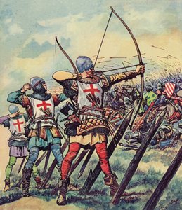 English Bowmen at The Battle Of Crecy by Peter Jackson