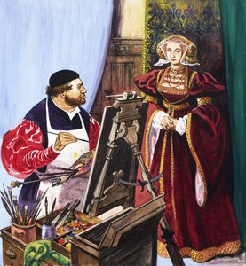 Holbein Painting a Portrait of Anne of Cleves by Peter Jackson