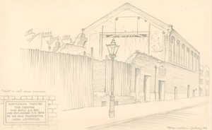 Marylebone Theatre, London, Rear of Theatre in Mulready Street