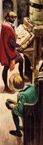 Reading a chained Bible in church by Peter Jackson