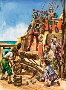The Coming of Guns. The Gun-Crew on an Elizabethan Ship by Peter Jackson
