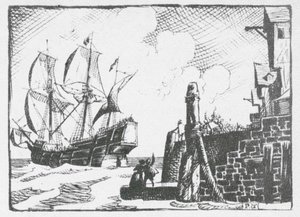 The Mayflower Setting Out from Southampton in 1620 by Peter Jackson
