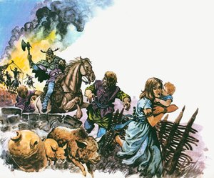 The Saxon raiders drove out the Britons by Peter Jackson