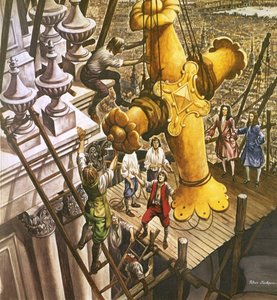 The Golden Cross Being Placed on the Top of St Paul