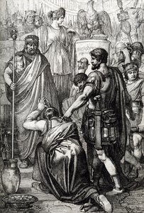 Vandal War: The Surrender of King Gelimer to General Belisarius by Peter Johann Nepomuck Geiger